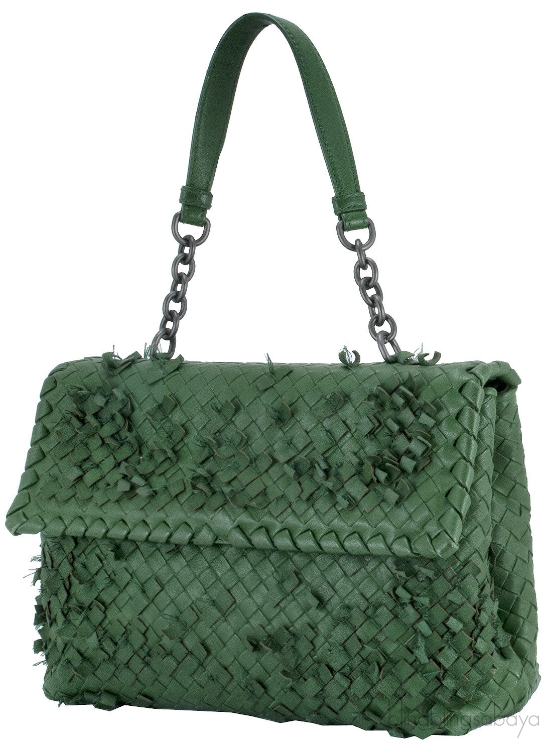 Green Intrecciato Olympia Bag