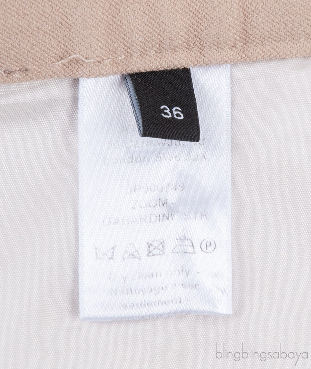 Beige Elastic Trouser