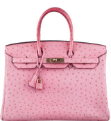 Birkin 35 Light Pink Ostrich GHW