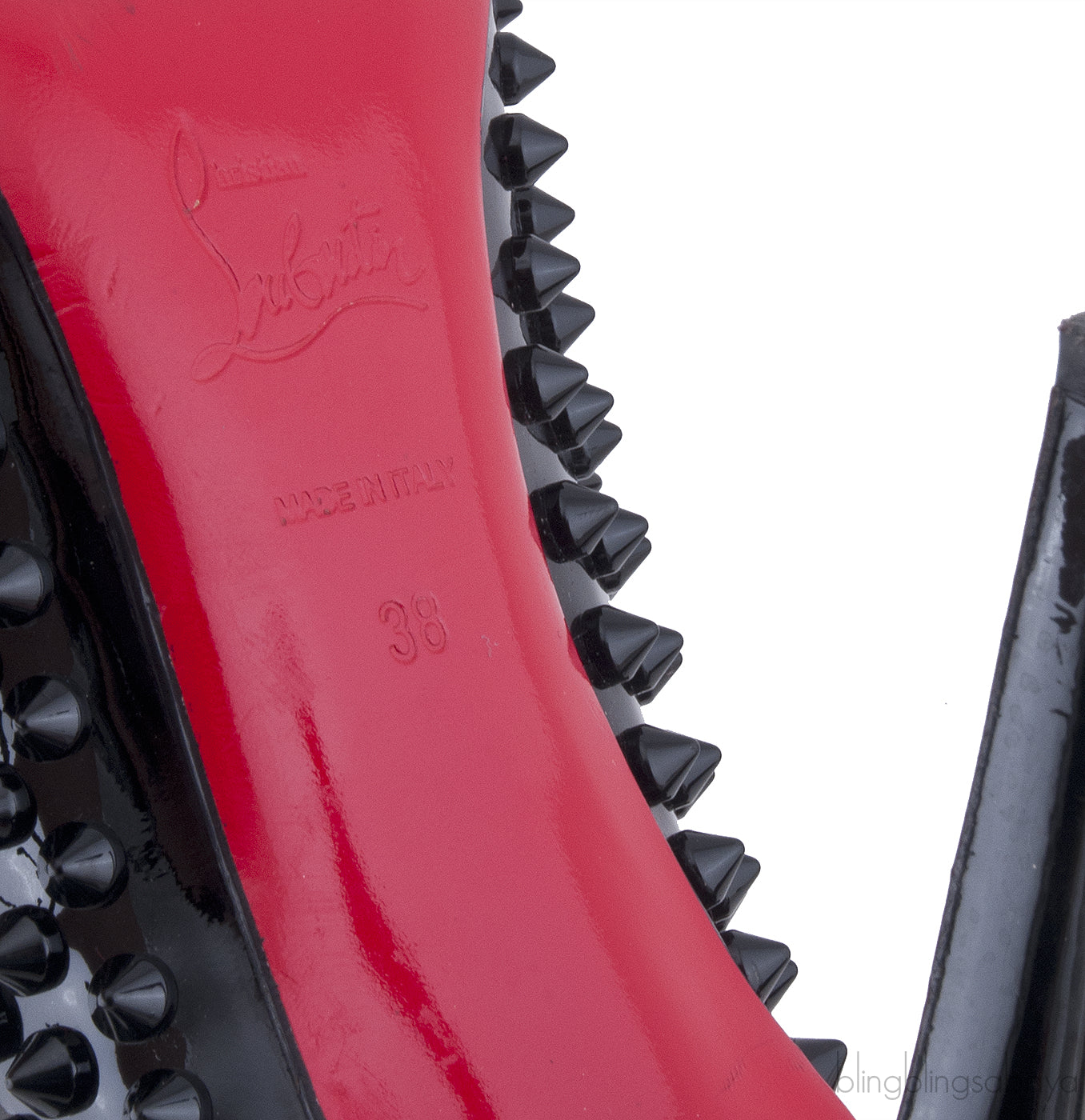Pigalle Spikes Black Patent Pump