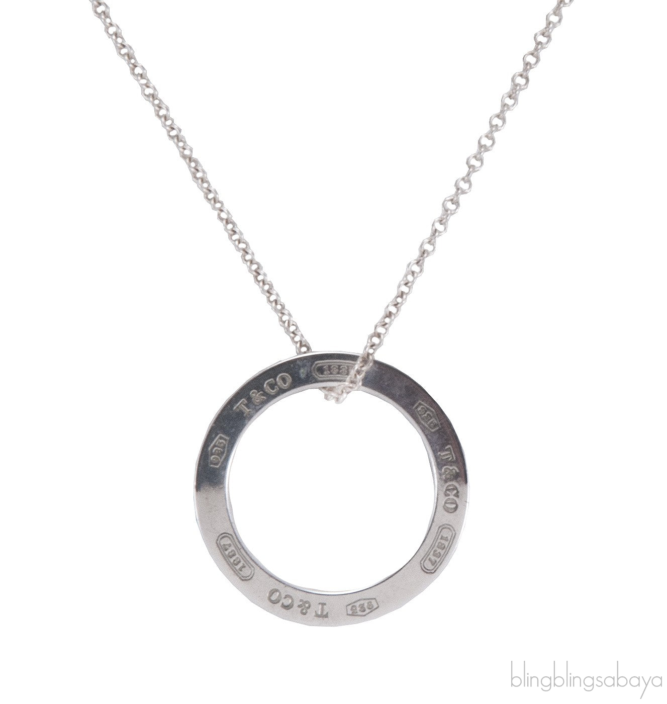 1837 Circle Silver Necklace Pendant