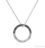 1837 Circle Silver Necklace Pendant