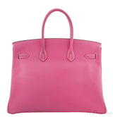 Birkin 35 Epsom Rose Tyrien GHW