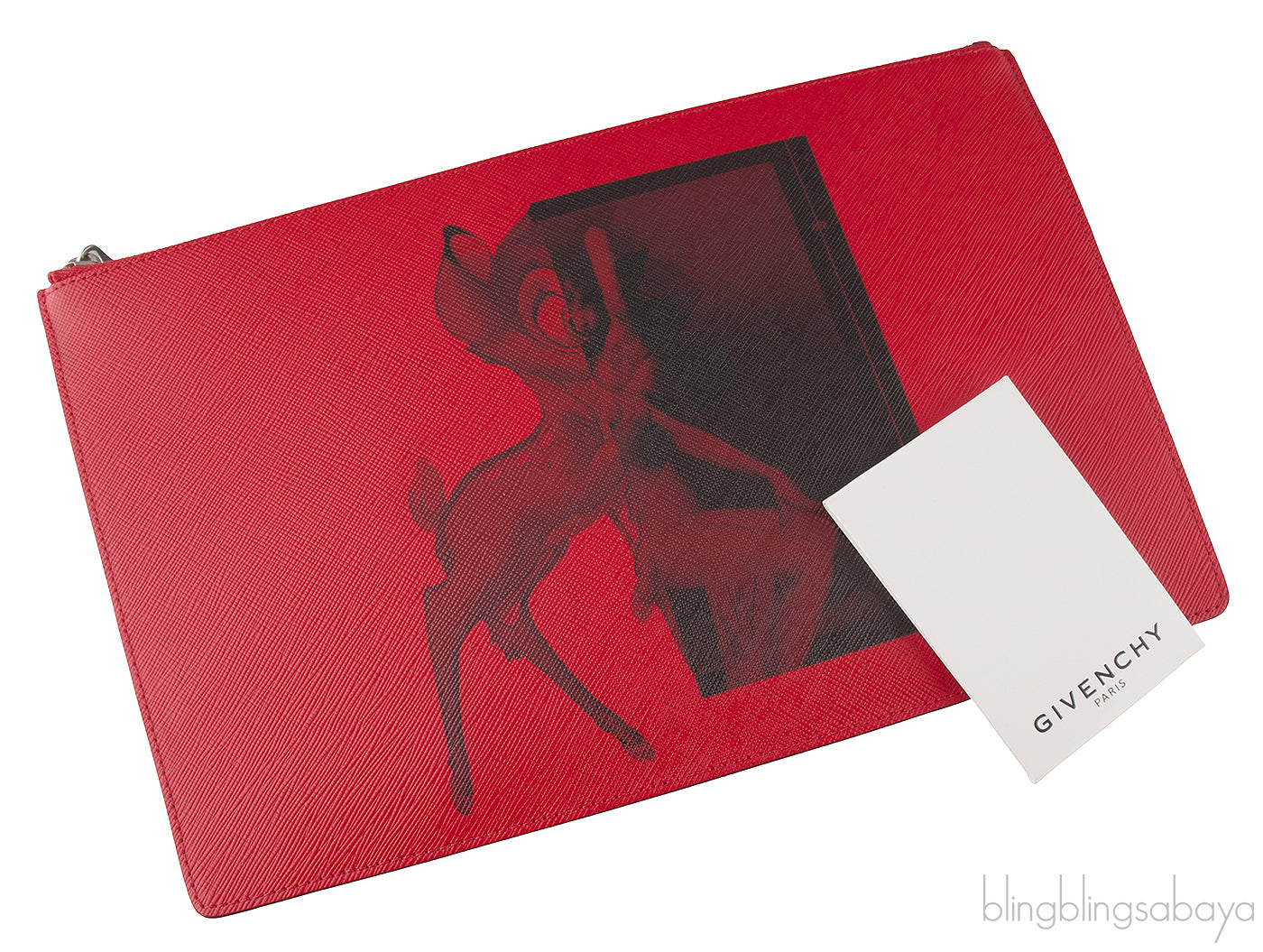 Red Iconic Print Pouch