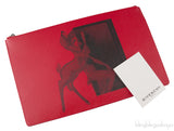 Red Iconic Print Pouch