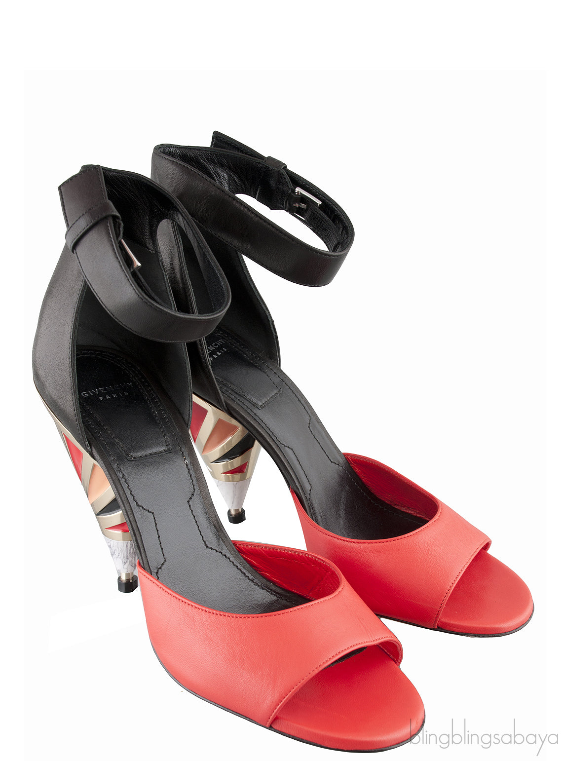 Bi-color Slingback Heels