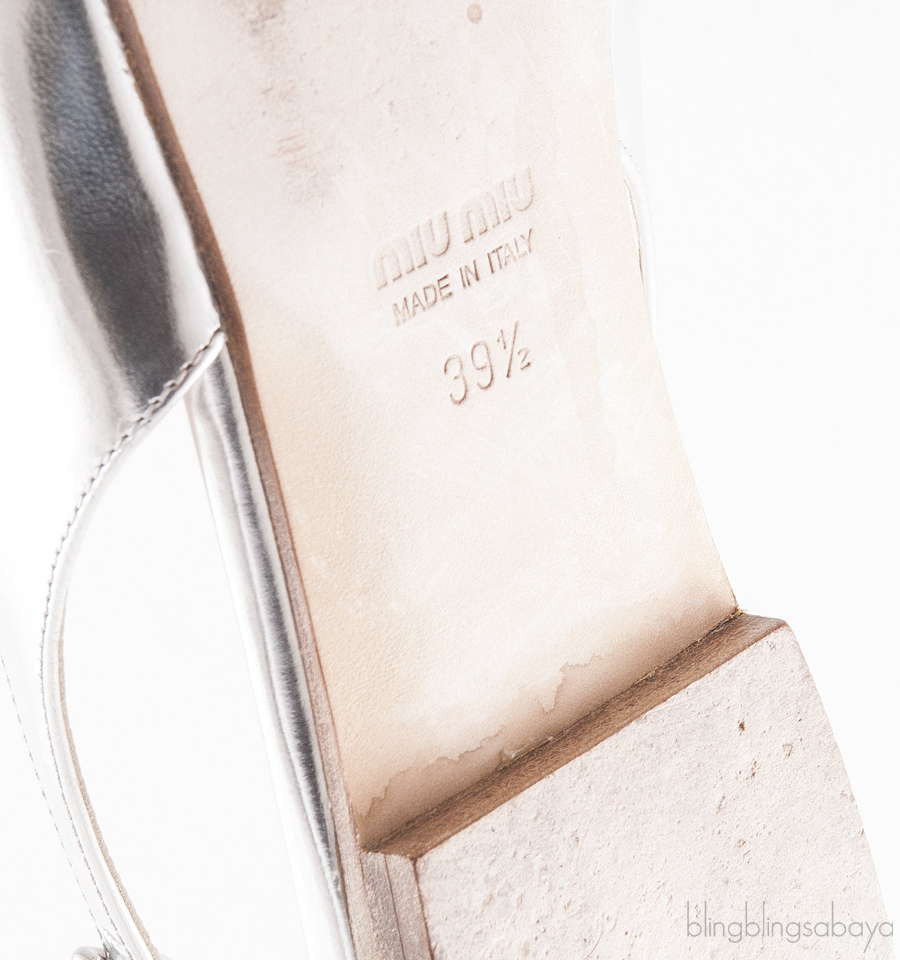 Silver Slingback Flat Sandals