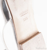 Silver Slingback Flat Sandals