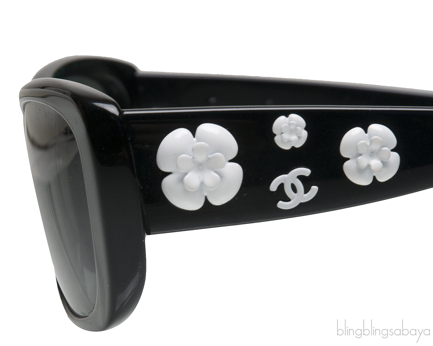 5186 Black Camellia Flower Sunglasses