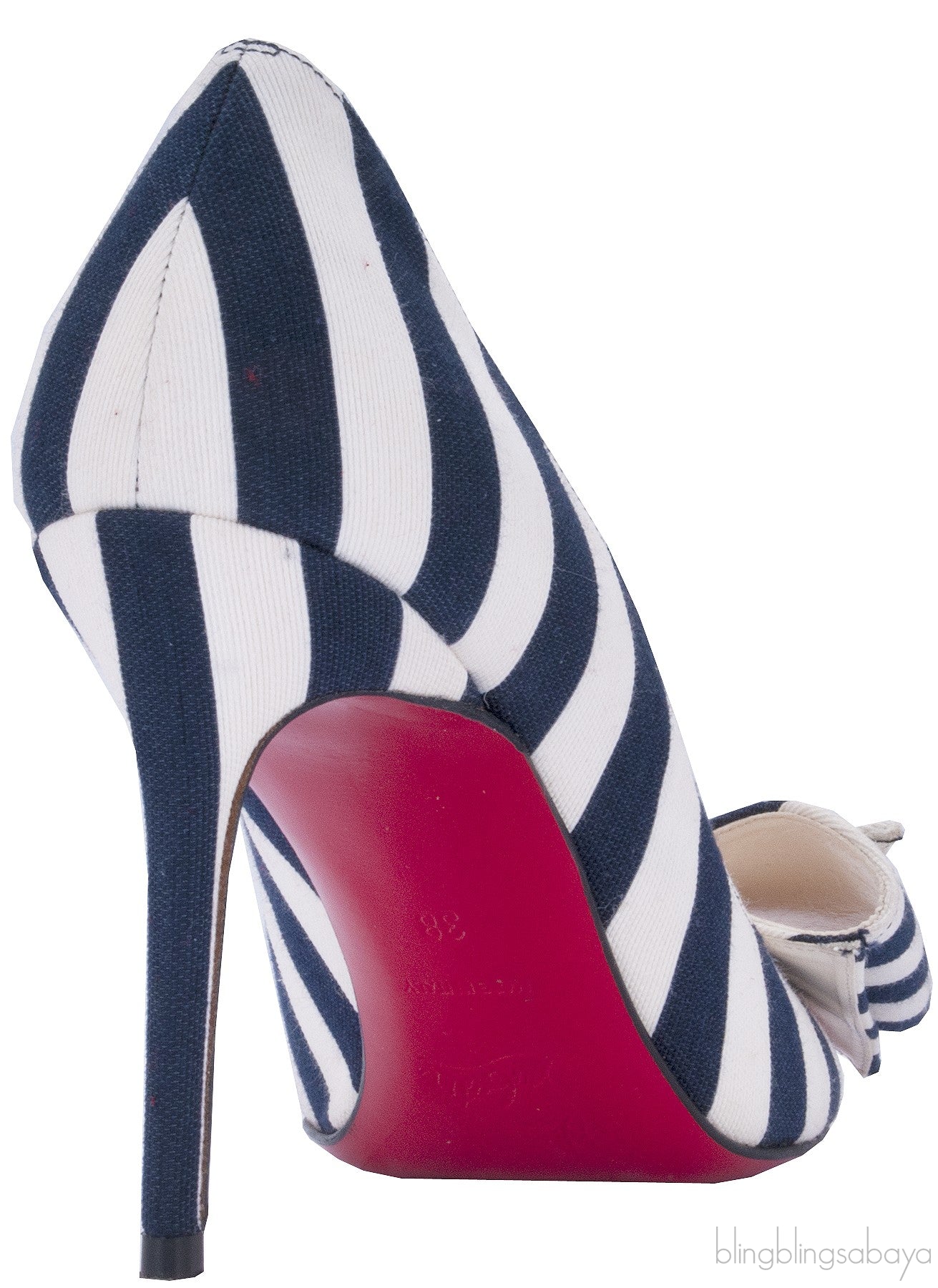 Just Soon 85 Striped Canvas Pump