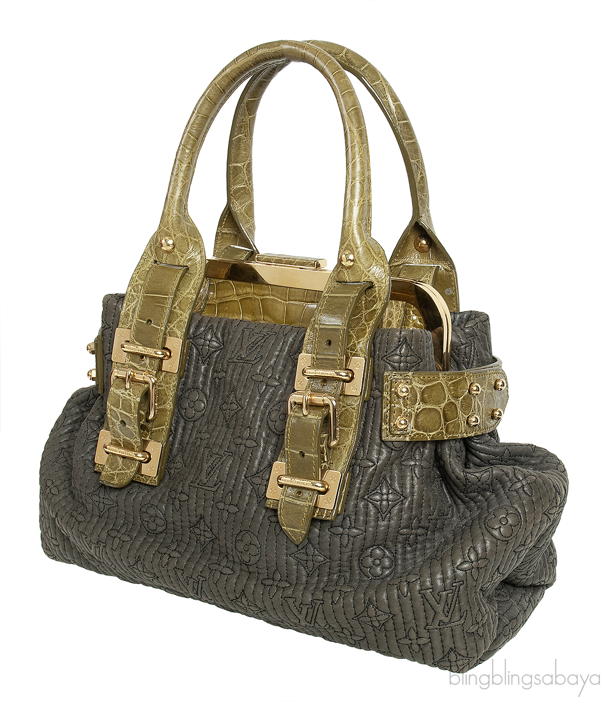Louis Vuitton Monogram Motard Alligator Biker Bag