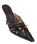 Bottega Veneta Fondant Patent Leather Bunny Mules 38.5
