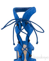 Blue Suede Gladiator Heels