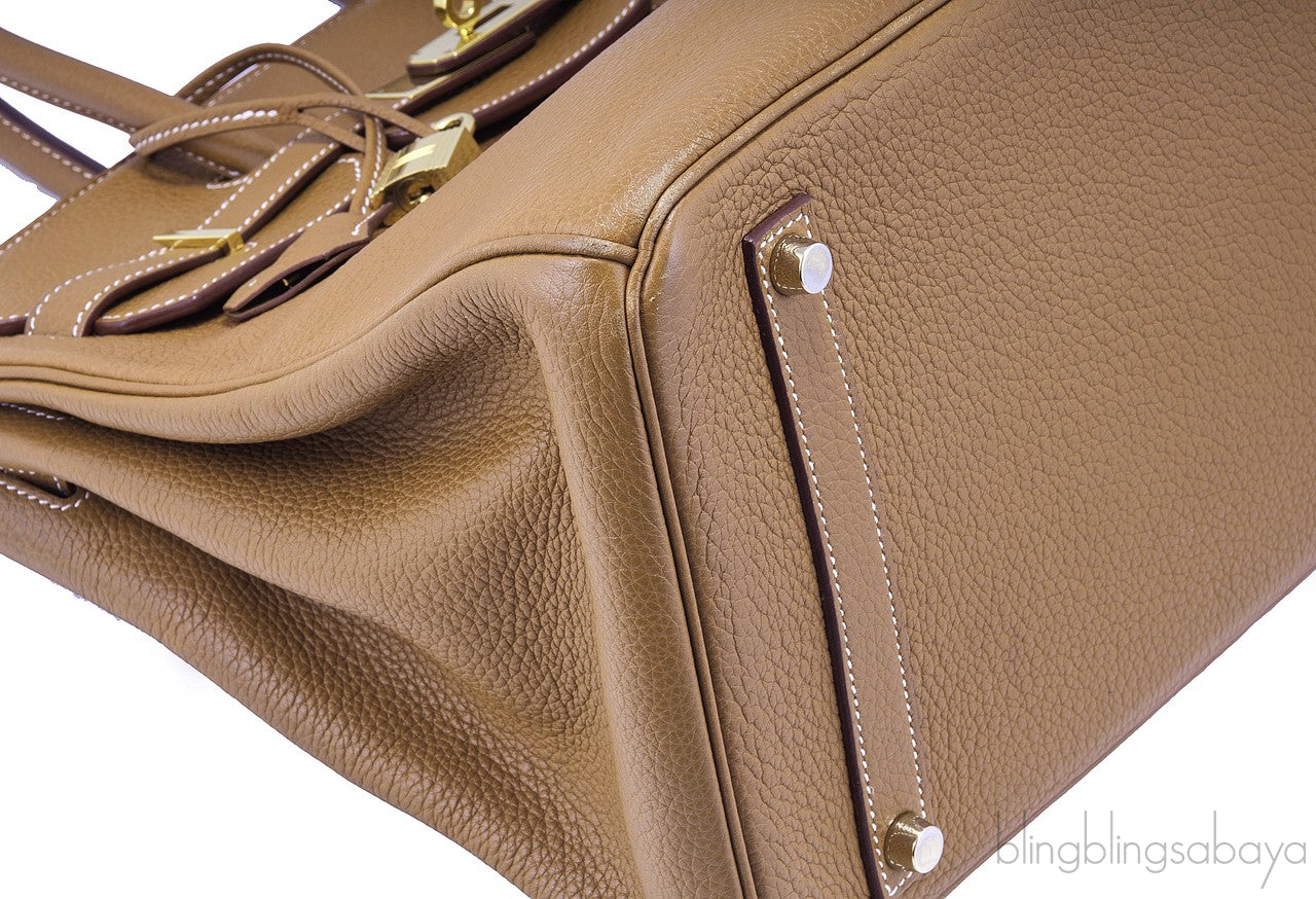 Birkin 35 Gold Taurillon Clem