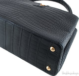 Black Capucines Crocodile MM