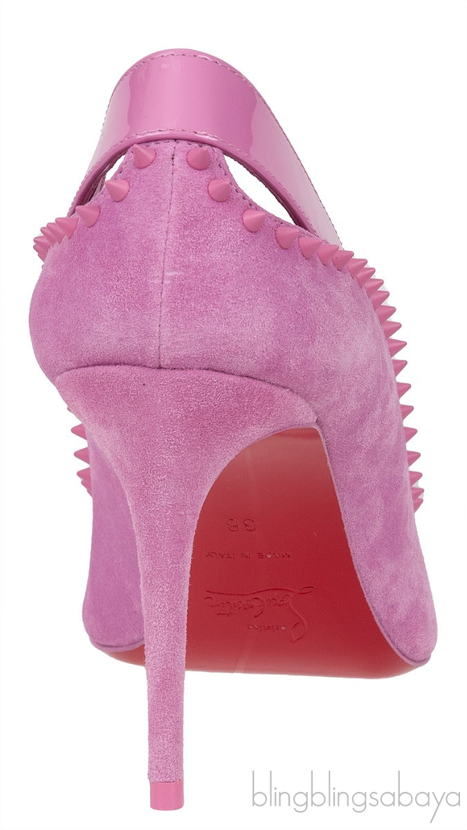 Duvette Spikes 85 Suede Pink Pumps