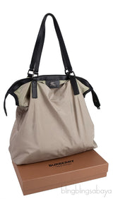 Taupe Nylon Tote bag