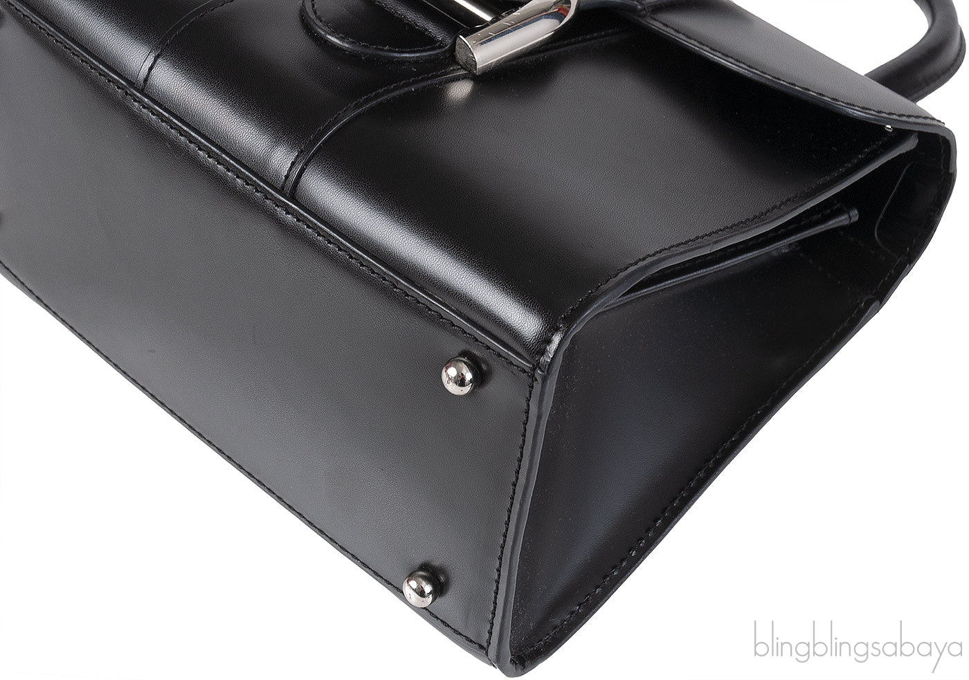 Delvaux Black Brilliant Mini Leather Tote