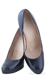 Midnight Blue Patent Leather Heels