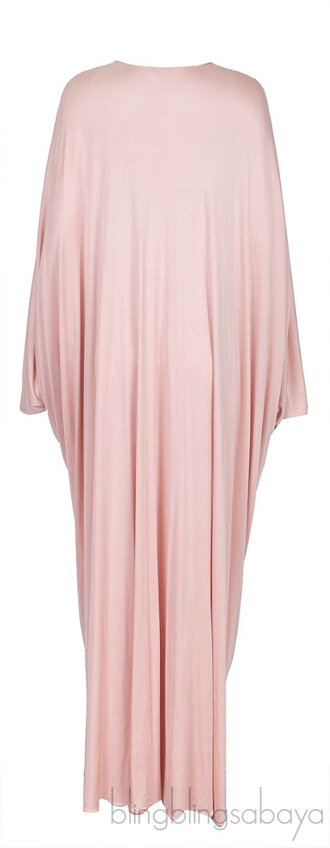 Nude Pearl & Crystal Embellished Kaftan