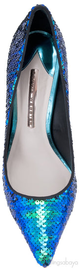 Blue Coco Sequined Pump