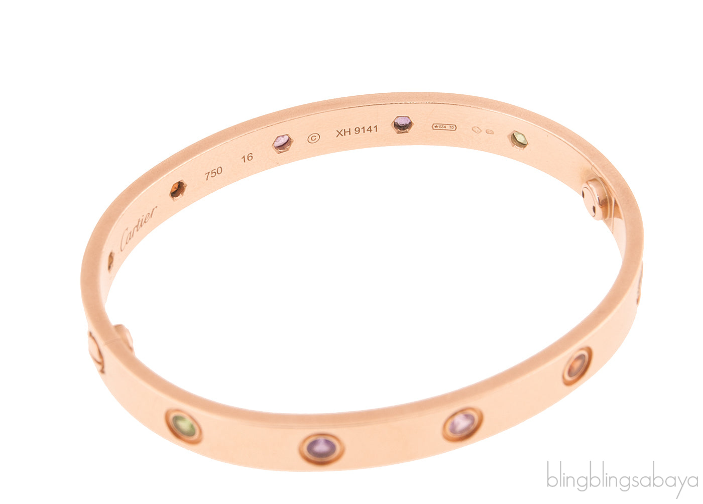 Rainbow LOVE Rose Gold Bracelet