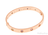 Rainbow LOVE Rose Gold Bracelet