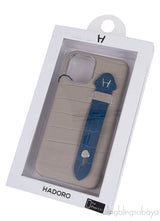 Iphone 12 Pro Grey and Blue Crocodile Phone Case