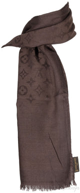 Monogram Brown Cashmere Shawl