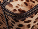 Leopard Pony Hair Large Luggage Trolley