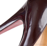 Plum Patent Peep Toe Pump