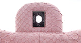 Classic Jumbo Pink Python Flap Bag