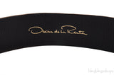 Oscar Dela Renta Metallic Gold Double Hinge Belt