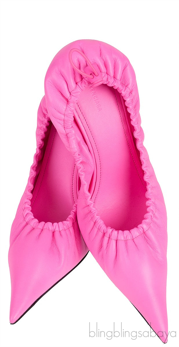 Scrunch Knife Leather Pumps