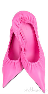 Scrunch Knife Leather Pumps