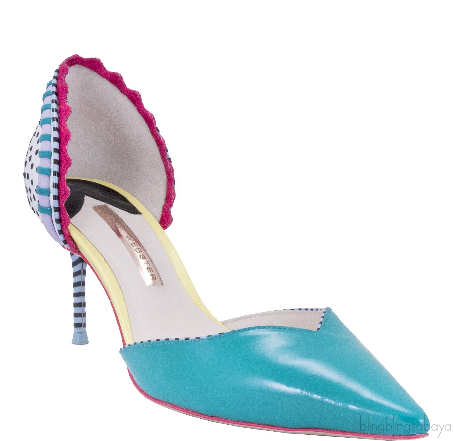 Multicolored Textured Leather Pumps