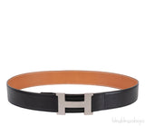 Black \"H\" Reversible 42mm Belt