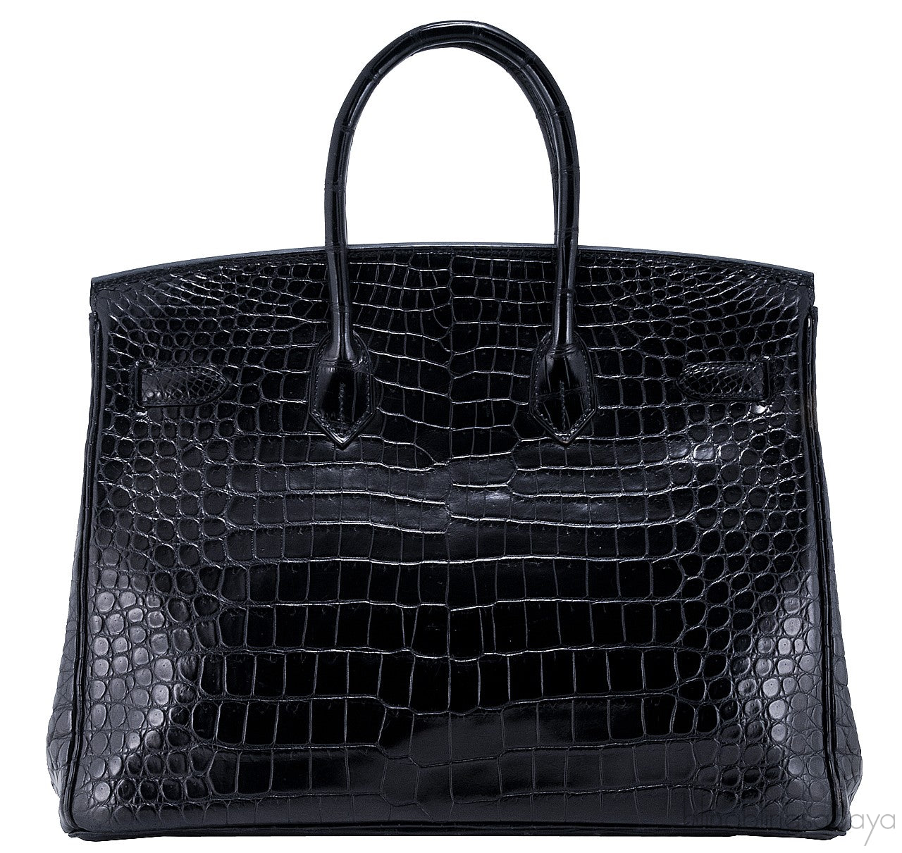Birkin 35 Black Matte Crocodile PHW