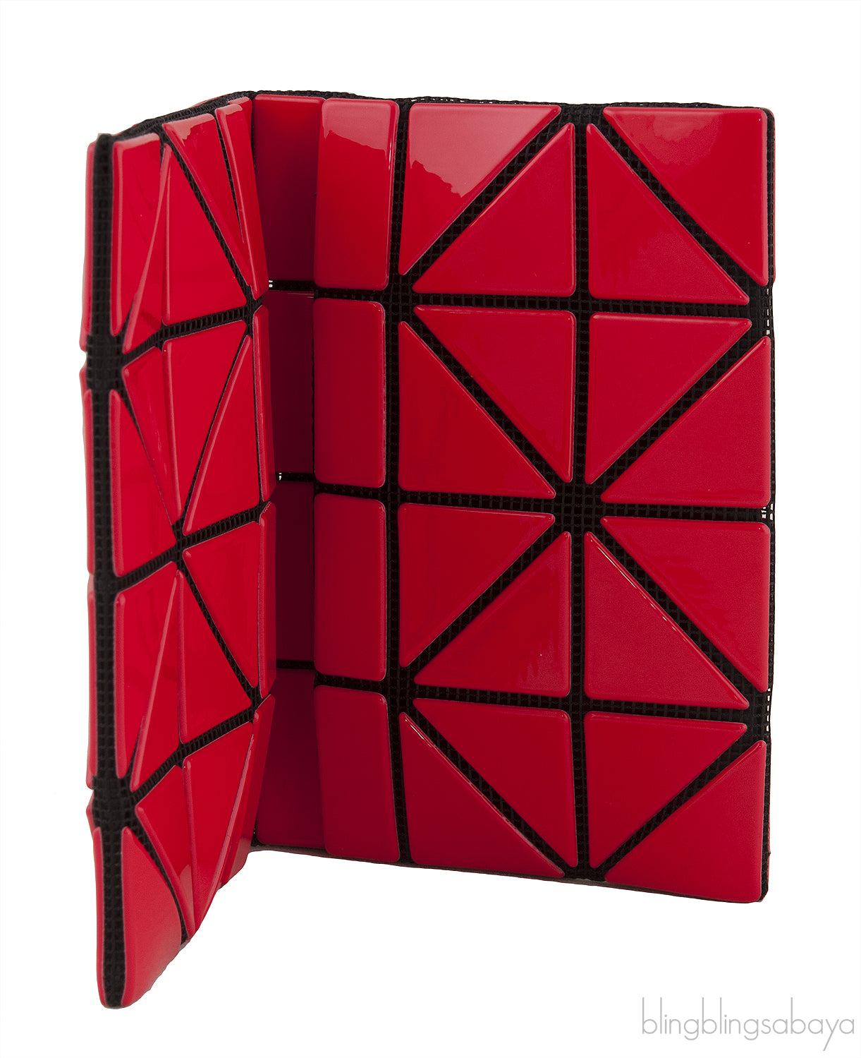 Red Geometric Card Holder