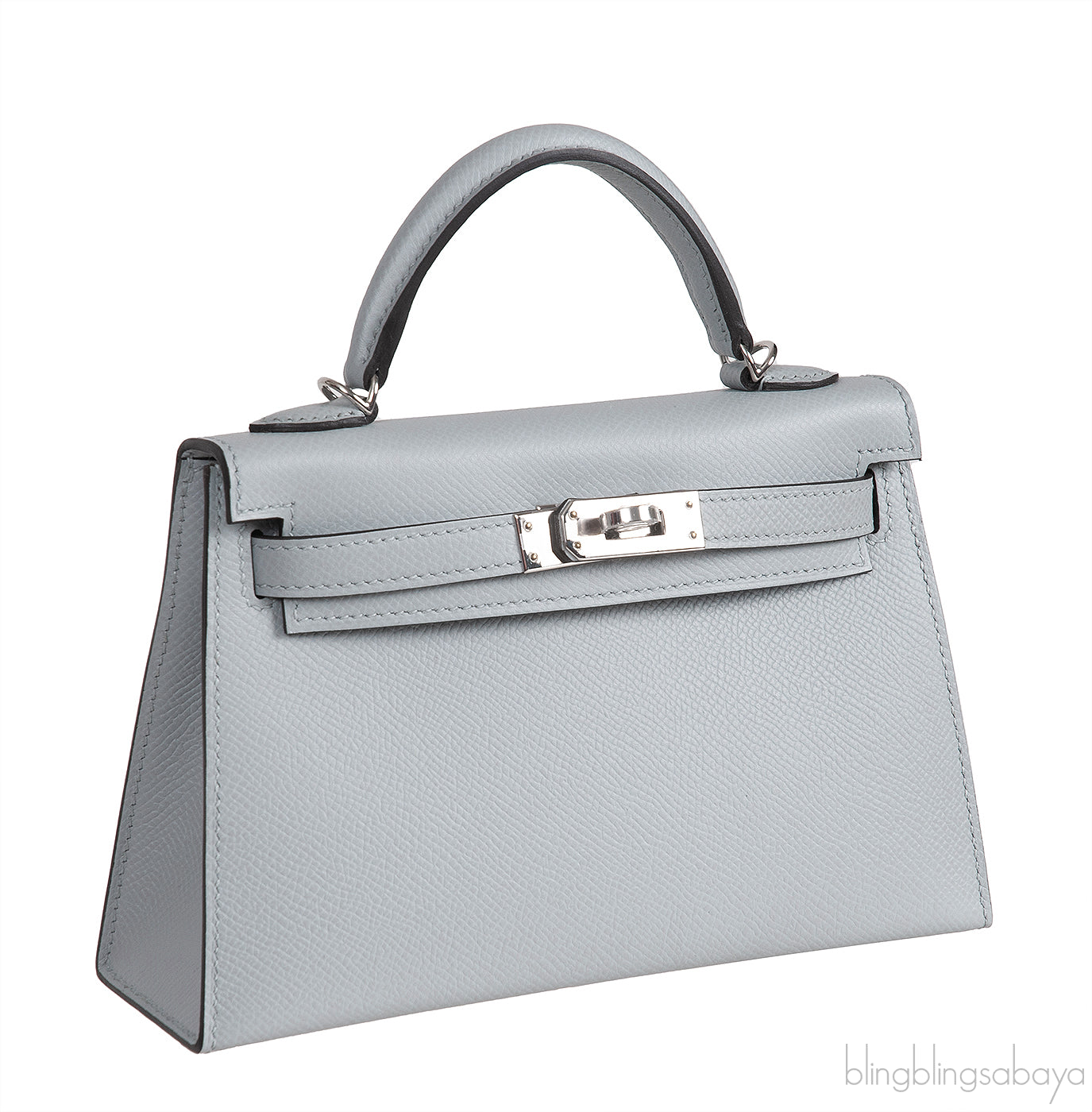 Kelly 20 Mini Sellier Blue Glacier Epsom PHW