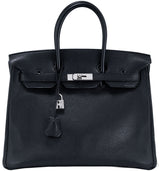 Birkin 35 Black Taurillon Clem PHW