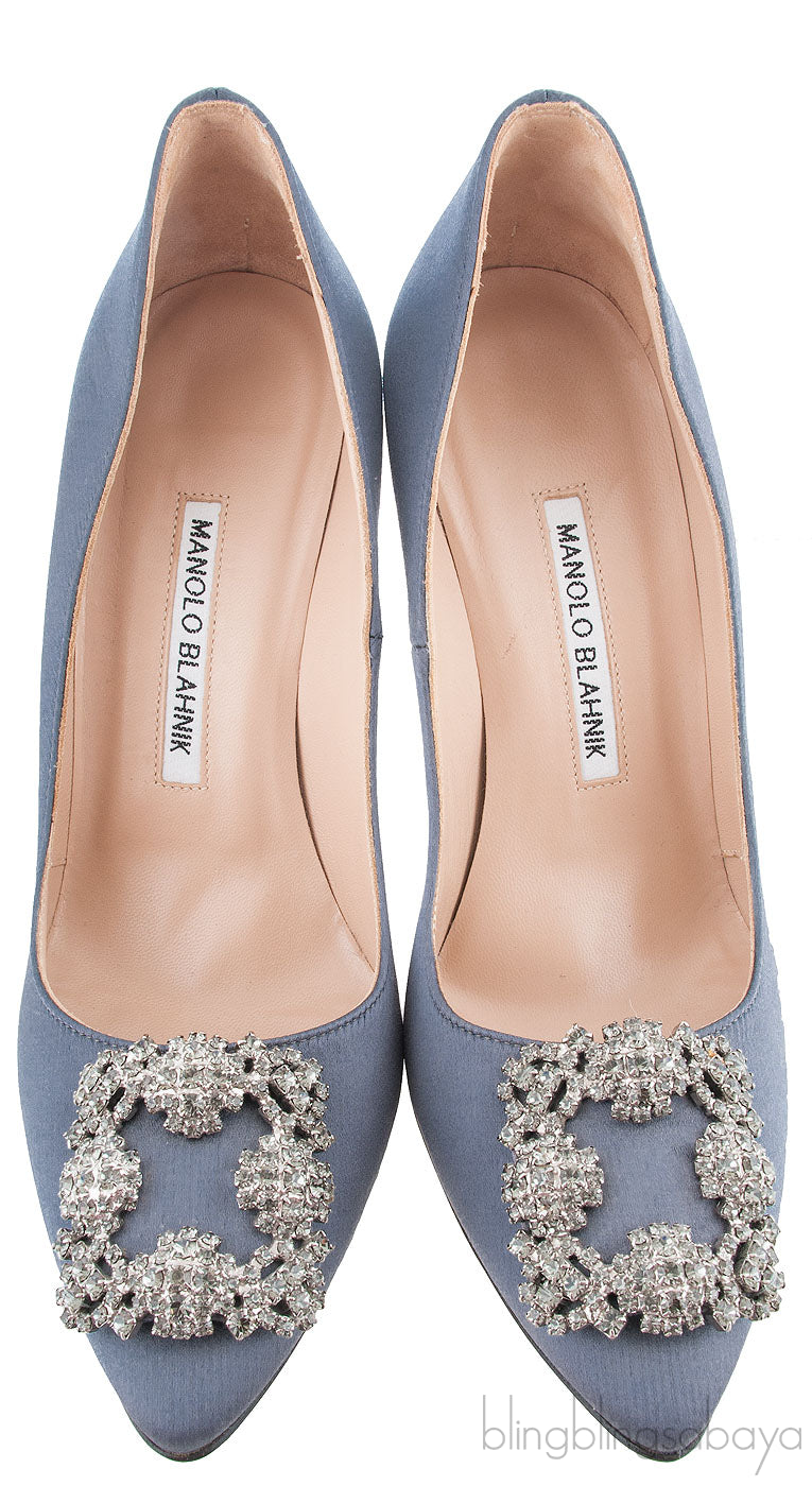 Dark Grey Hangisi Satin Heels