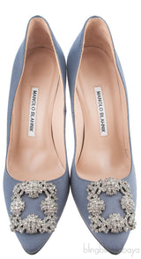 Dark Grey Hangisi Satin Heels