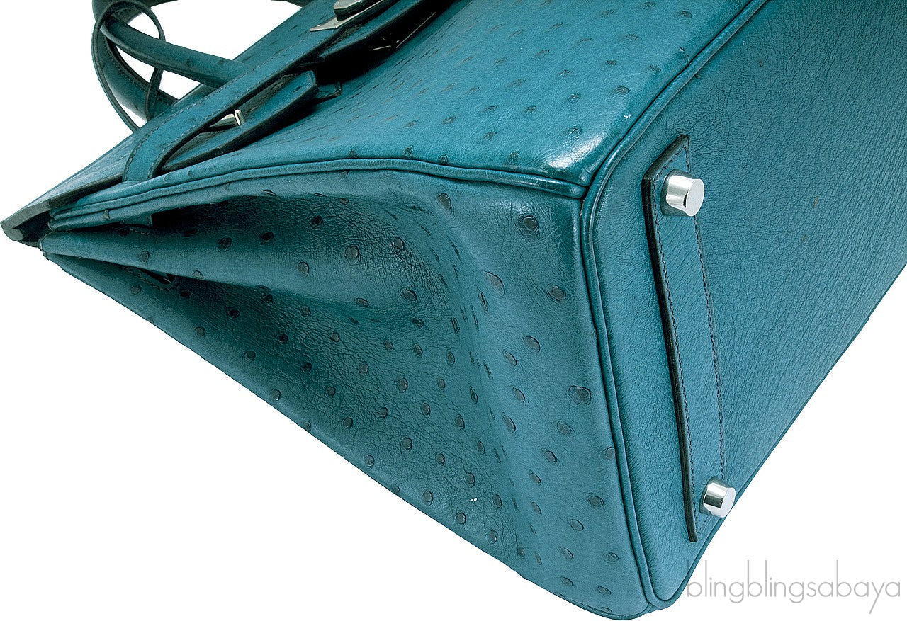Birkin 32 HAC Blue Cobalt Ostrich