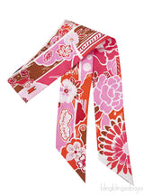 Fuchsia \"Bingata\" Silk Twilly