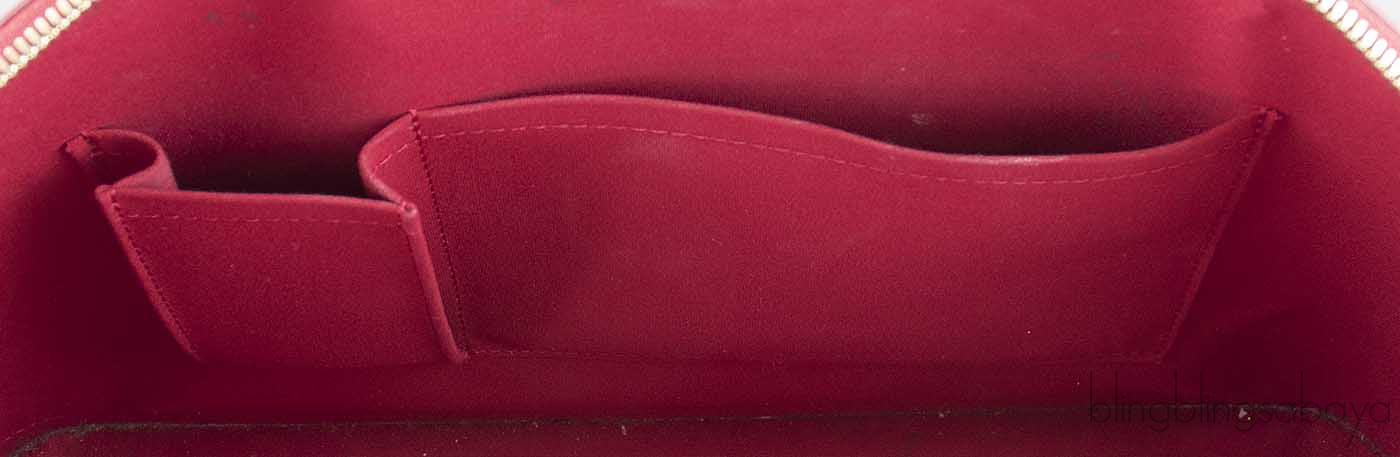 Alma Red Monogram Vernis Bag