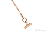 T Smile Rose Gold Necklace