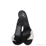 Giuseppe Zanotti Black Crystal Embellished Vamp Slingback
