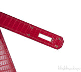 Kelly 32 Vintage Red Lizard Sellier