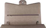 Metallic Silvery Gold Quilted Maxi Flap Bag